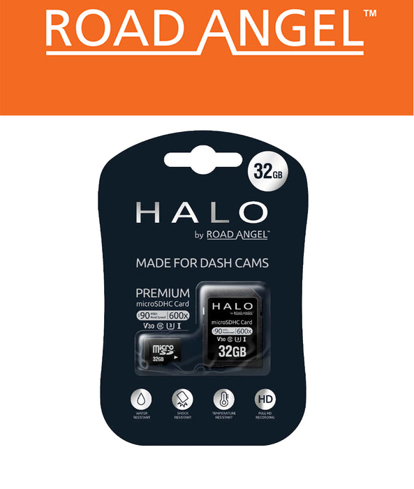 Road Angel MicroSD-Karte – 32GB Entwickelt für Halo Dashcams