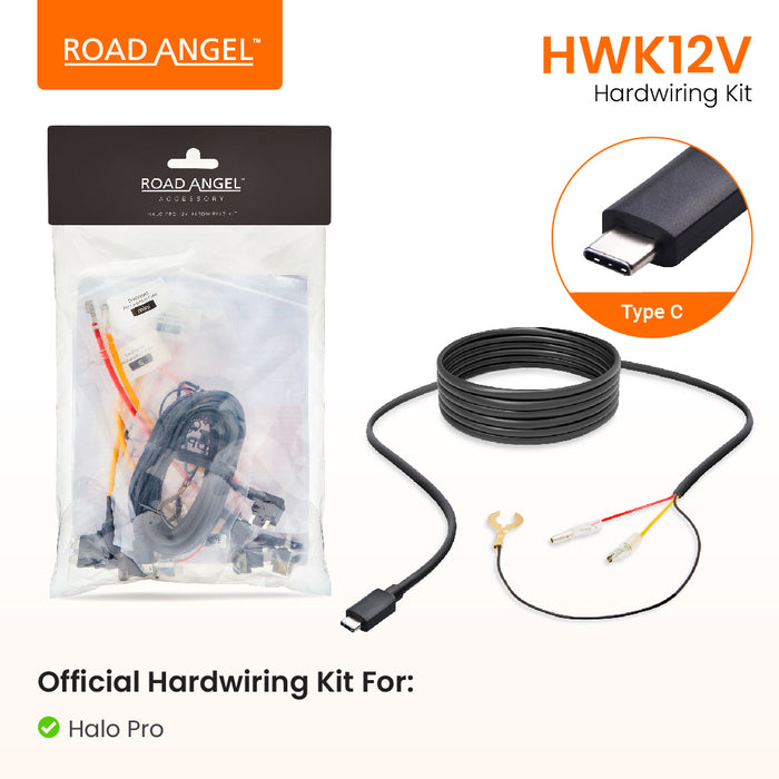 Road Angel HALO PRO und AURA HD3 Festverdrahtungssatz auf Micro-USB 12V TYPE C