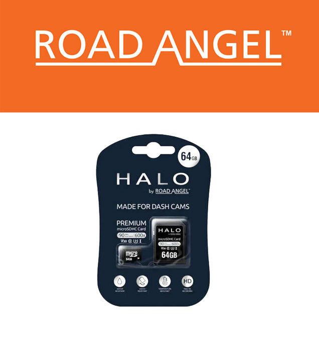 Road Angel MicroSD-Karte – 64GB Entwickelt für Halo Dashcams
