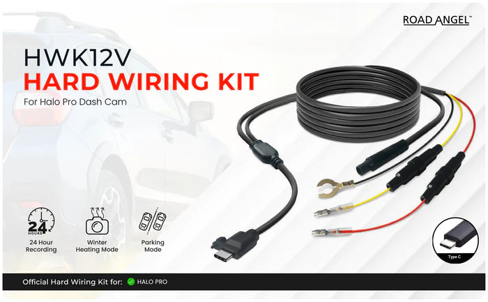 Road Angel HALO PRO und AURA HD3 Festverdrahtungssatz auf Micro-USB 12V TYPE C