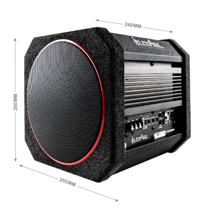 In Phase XTB-828R 20cm 400W aktiv Subwoofer mit passiv Kühlung+ Class-D-Verstärker