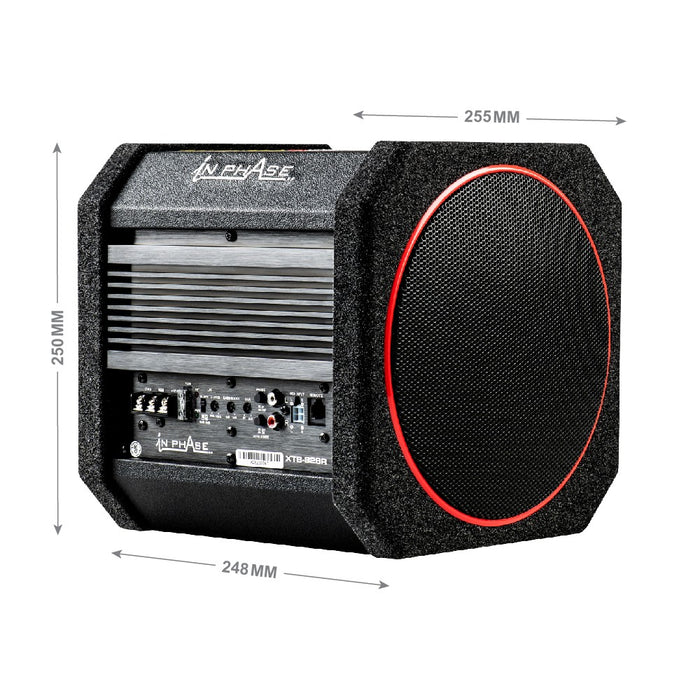 In Phase XTB-828R 20cm 400W aktiv Subwoofer mit passiv Kühlung+ Class-D-Verstärker
