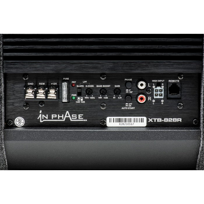In Phase XTB-828R 20cm 400W aktiv Subwoofer mit passiv Kühlung+ Class-D-Verstärker