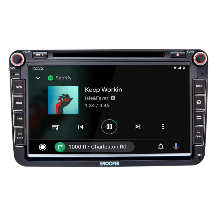 Snooper SMH-580VW 8-Zoll-Multimedia u. Navigationsgerät mit Smartphone-Steuerung